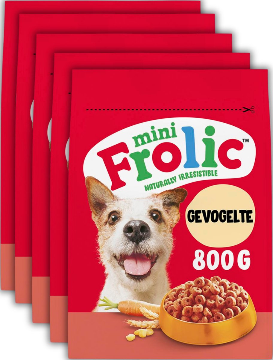 Frolic mini nourriture pour chien - nourriture sèche complète - volaille - 5x800g