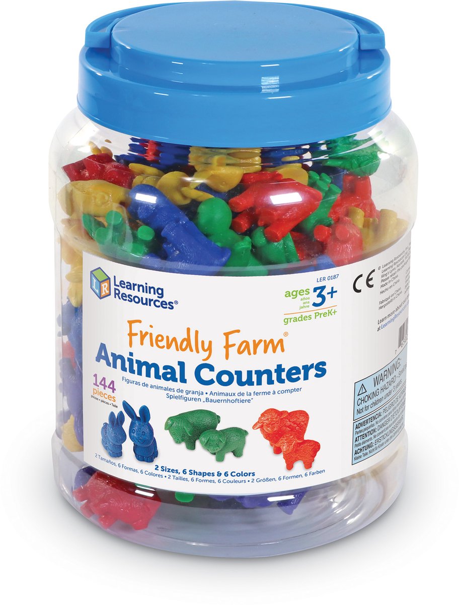 Compteurs d'animaux Learning Resources Friendly Farm® (ensemble de 144) - 3+