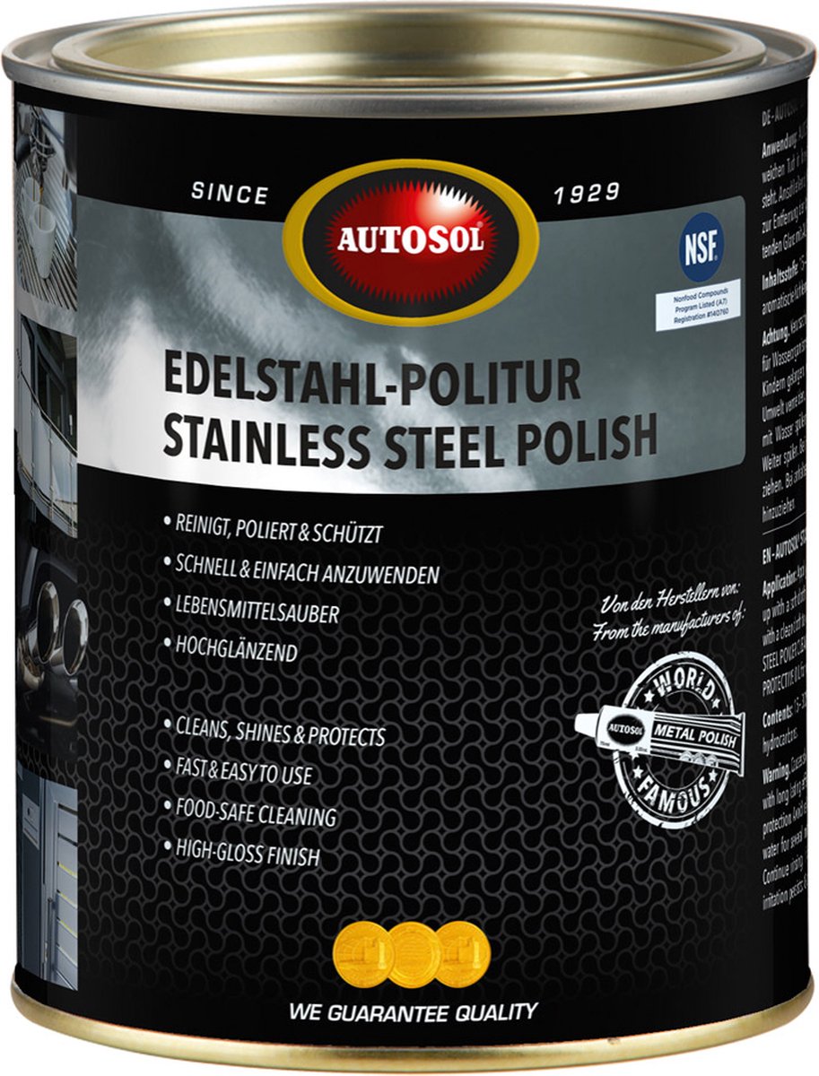 Pâte à polir inox Autosol - 750 ml