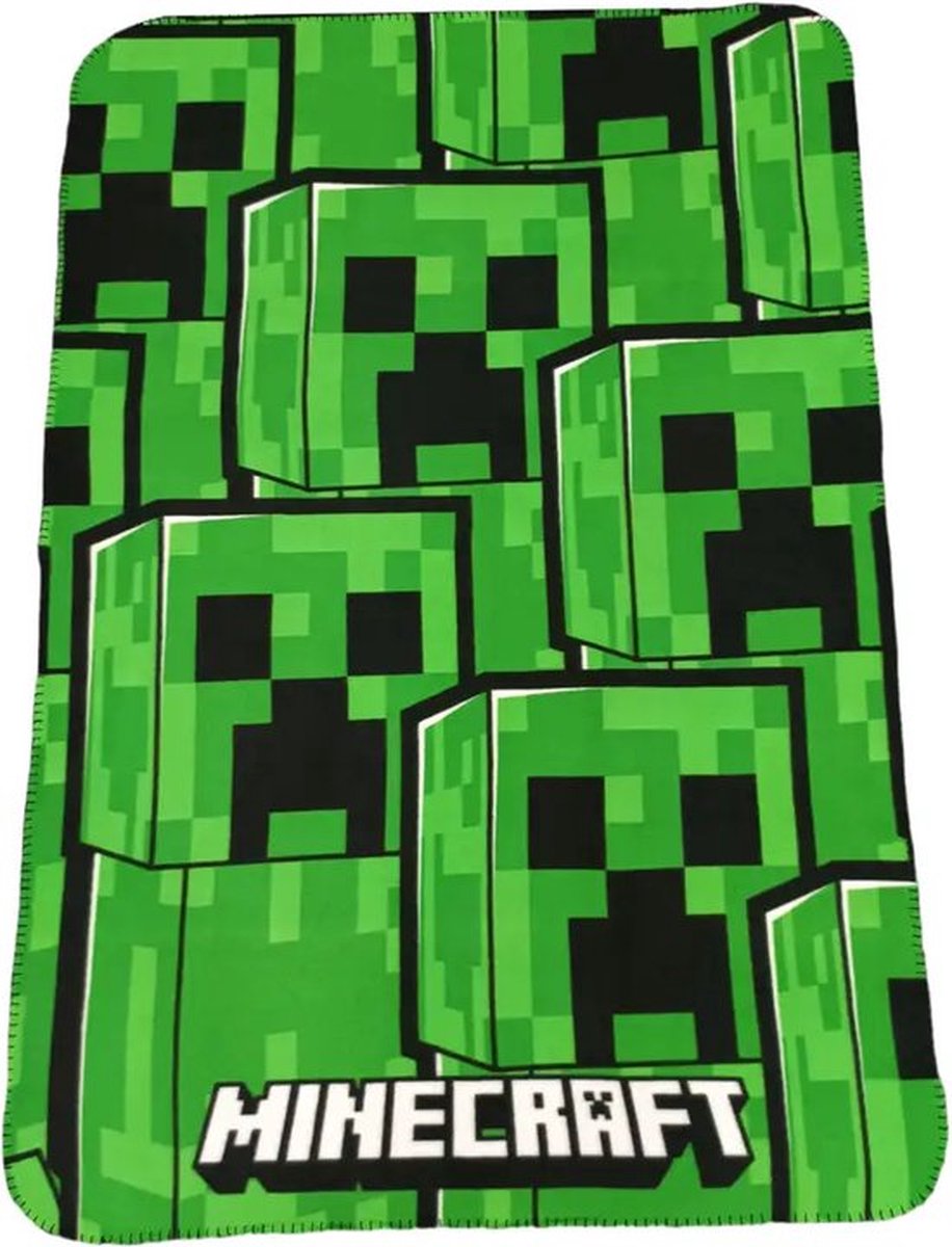 Konix minecraft - couverture polaire - 100x140cm (carreaux)