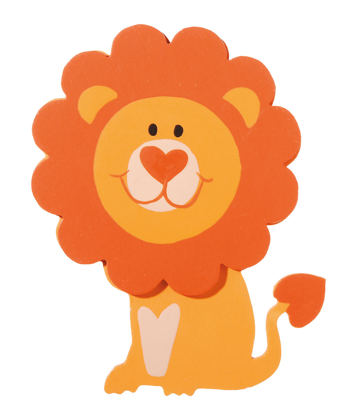 Darice • forme lion en bois peint
