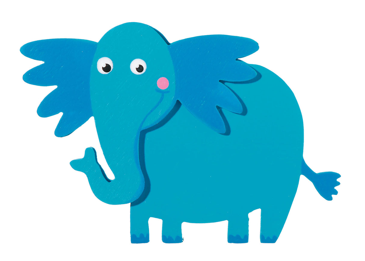 Darice • forme éléphant en bois peint