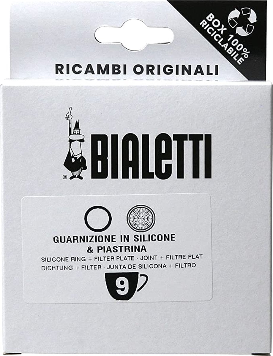 Plaque filtrante aluminium Bialetti moka + 1 anneau silicone 9 têtes