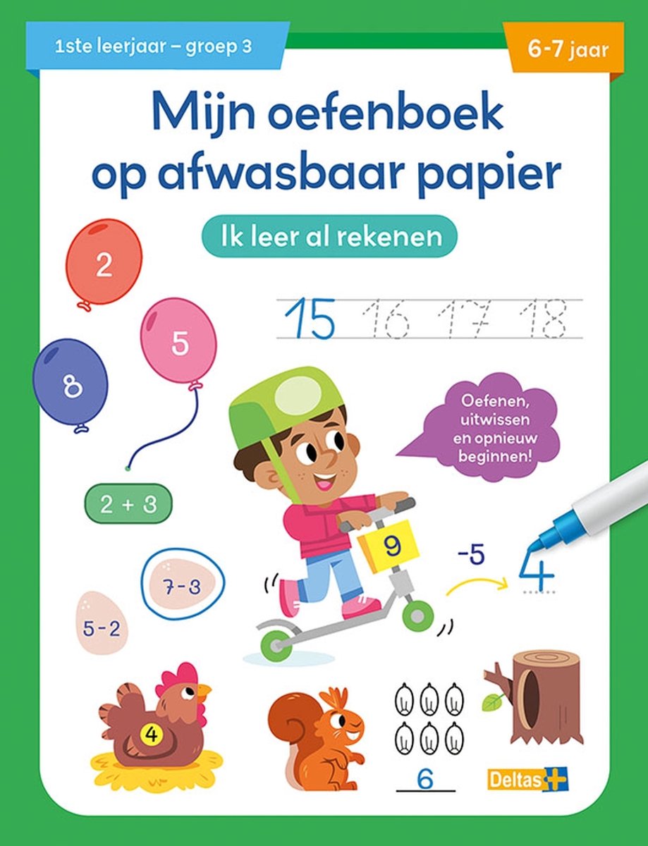 Cahier d'exercices Deltas papier lavable J'apprends déjà l'arithmétique (6-7 ans)