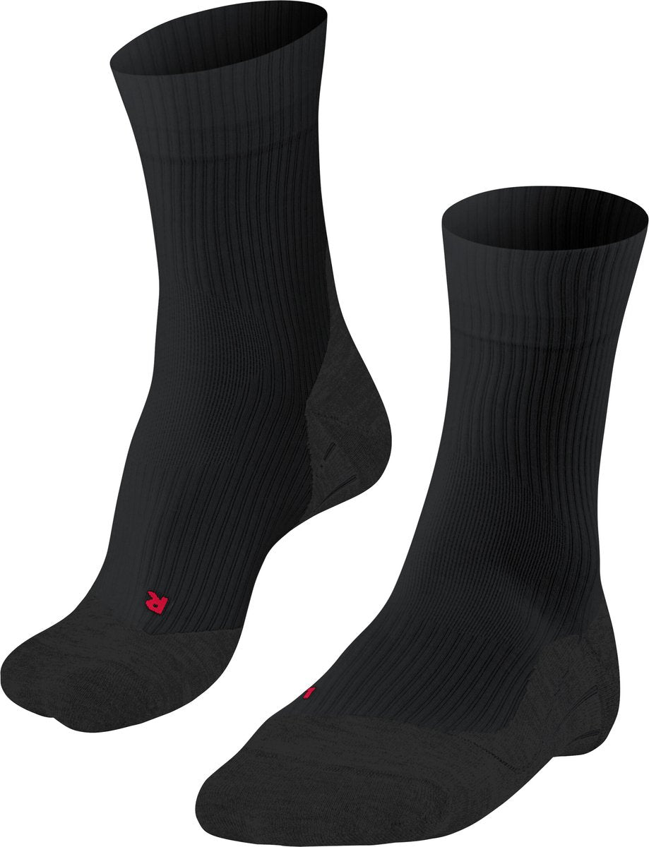 Falke te4 chaussettes de tennis en coton anti-ampoules en matière fonctionnelle hommes noir - taille 46-48