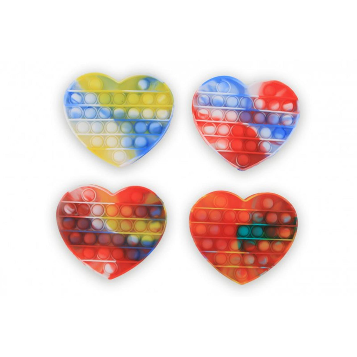 Magic fidget pop-it coeur tie-dye 14x12cm