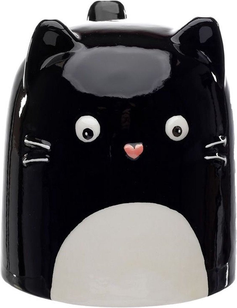 Mug en céramique tête en bas chat fin félin