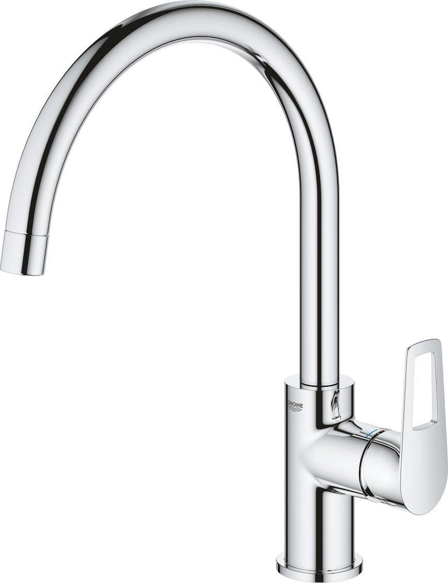 Robinet de cuisine Grohe bauloop - bec haut - plage de pivotement à 360° - chrome