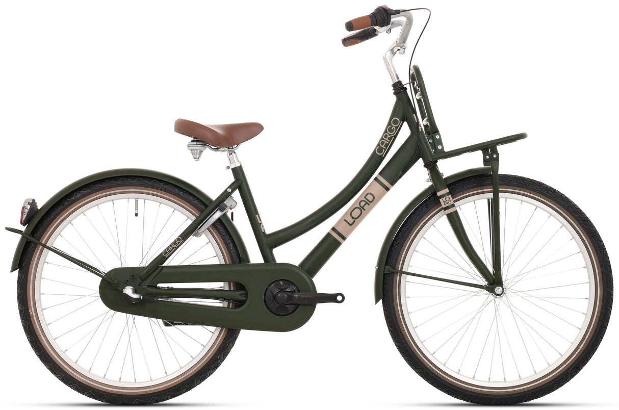 Charge de vélo pour enfants Bikefun 24 pouces avec moyeu de frein Nexus 3 vitesses - élégance vert mat