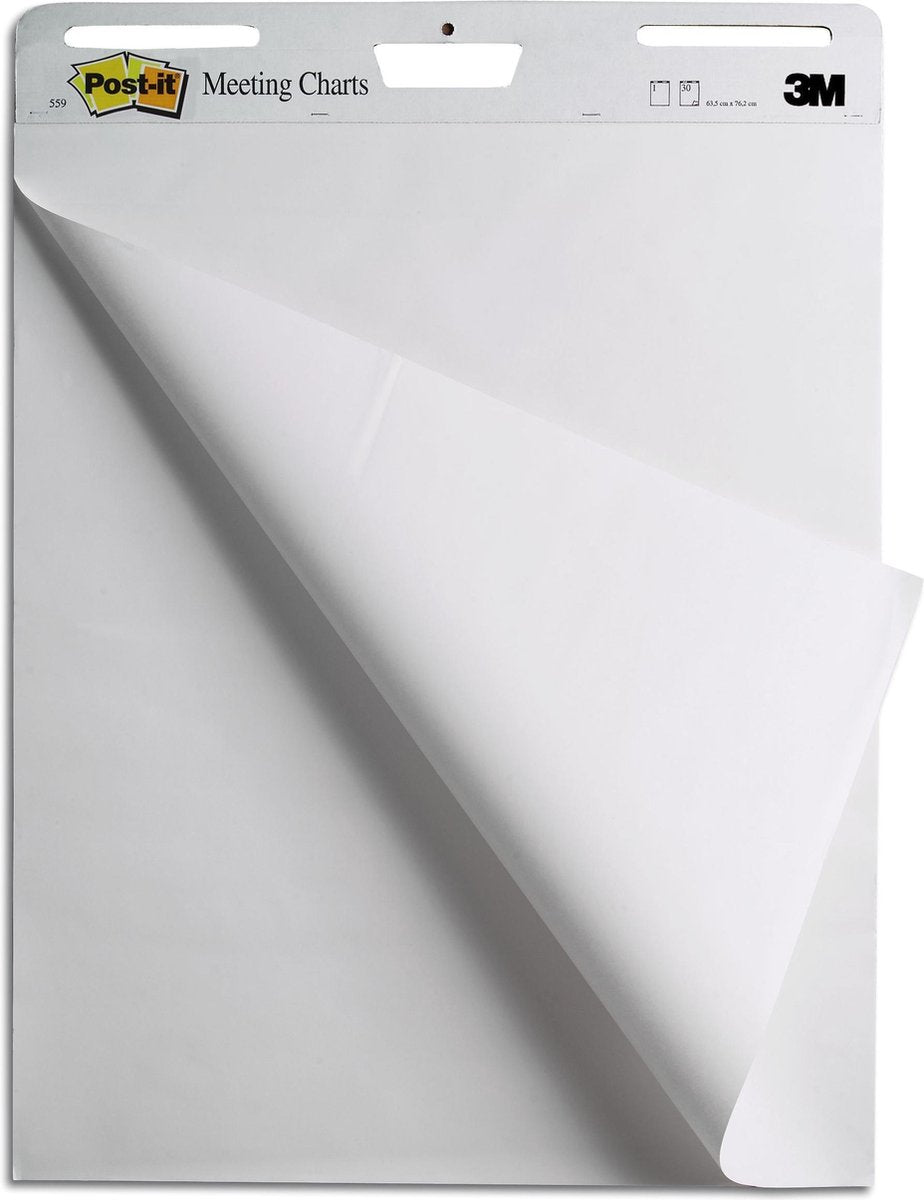 Post-it � super sticky zelfklevende meeting chart wit 635 mm x 762 mm