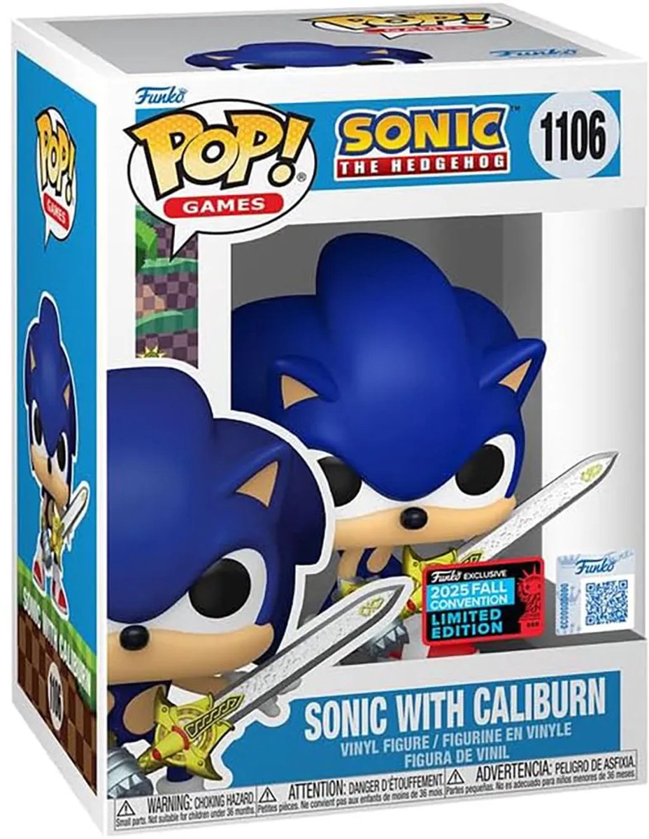 Funko-pop ! Sonic : Sonic avec figurine Caliburn bleue