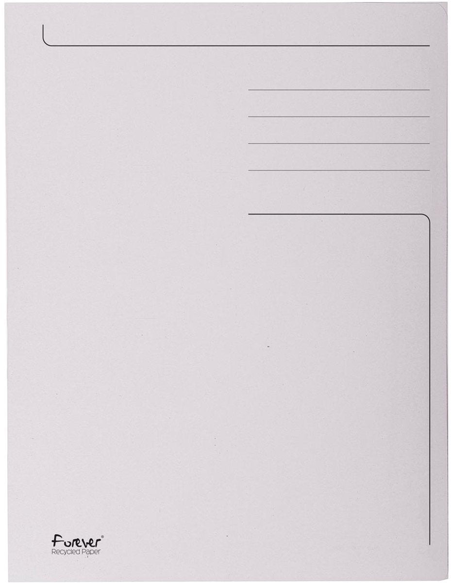 Exacompta 50x chemise imprimée Forever® à 3 rabats - 280 g/m² - 24,5x35 cm pour folio - gris - 449019e