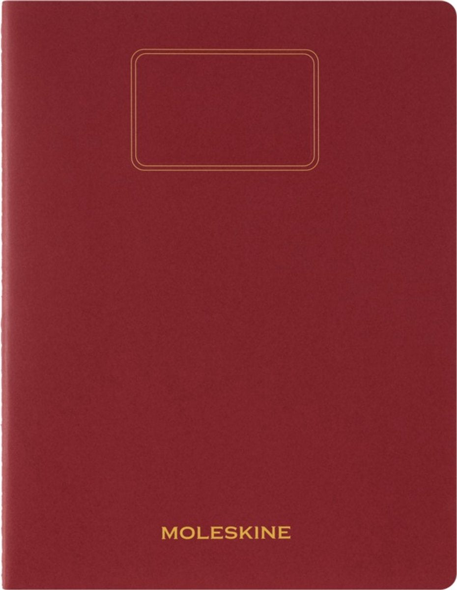 Moleskine cahier d'étudiant xxl - kraft souple - ligné - rouge