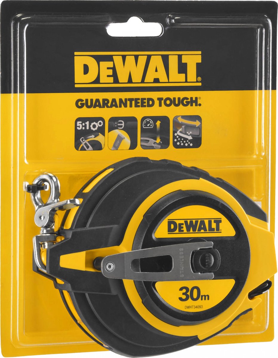 Dewalt dwht0-34093 - géomètre - 30 m - système d'enroulement rapide 5:1 - armoire fermée