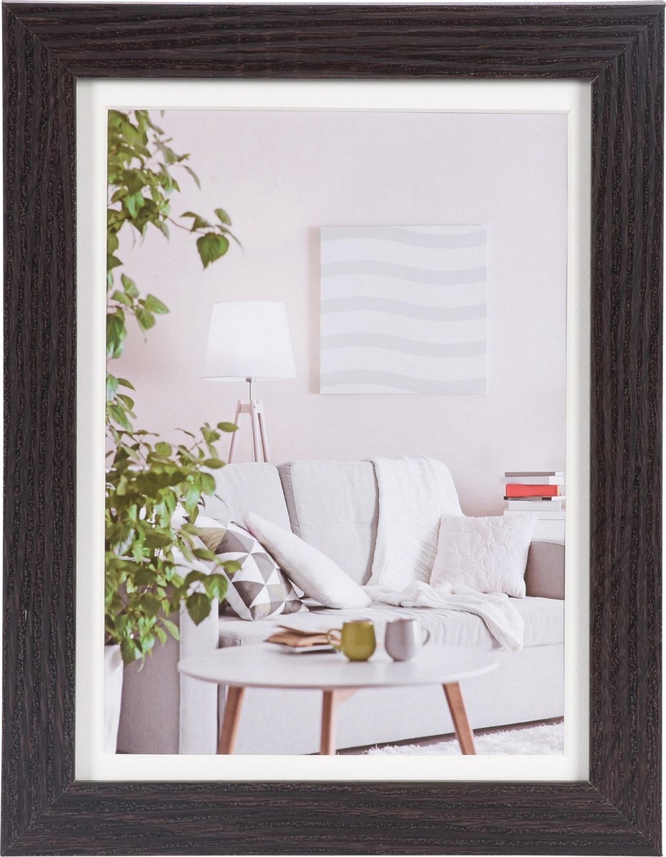 Cadre photo Henzo - - moderne - format photo 15x20 cm - marron foncé