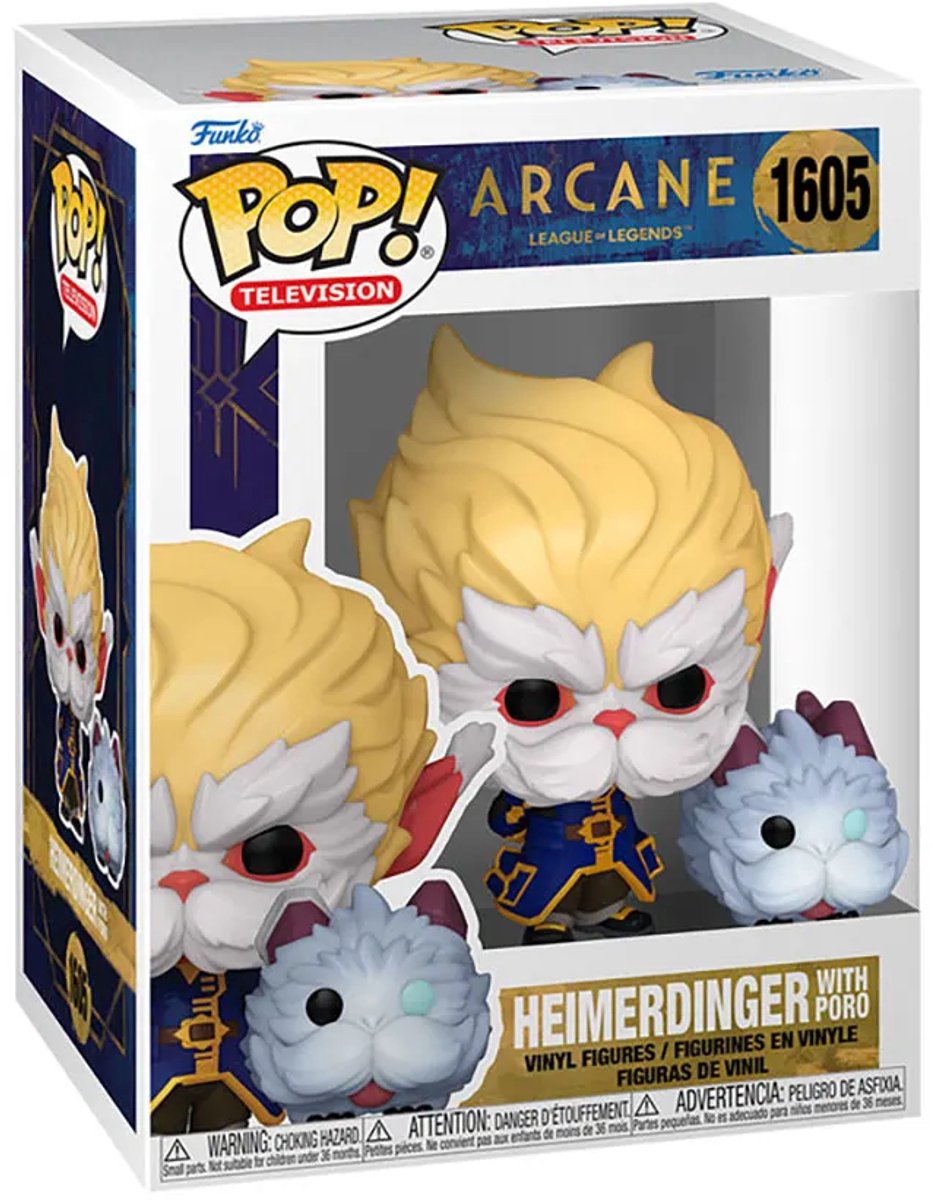 Funko-pop ! arcane heimerdinger avec poro - télévision #1605