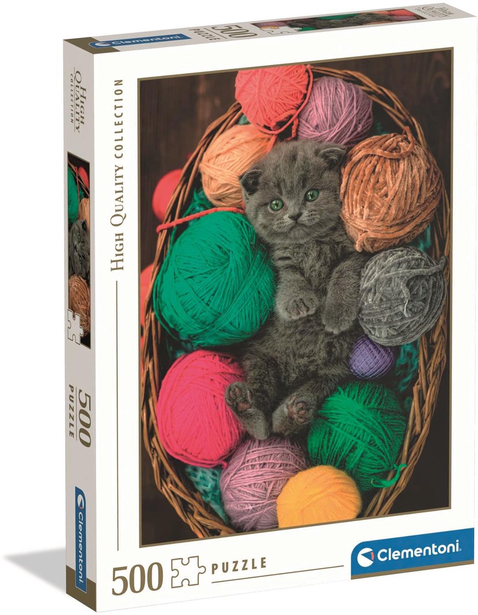 Ty Clementoni chaton mignon - puzzle 500 pièces adultes - puzzle HQC collection haute qualité à partir de 10 ans