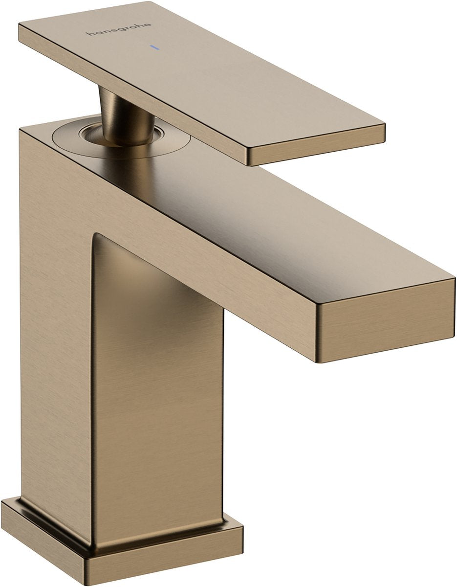 Hansgrohe tecturis e - robinet de fontaine - 80 mm - avec poignée droite pour eau froide ou température d'eau préréglée - sans vidage - bronze brossé