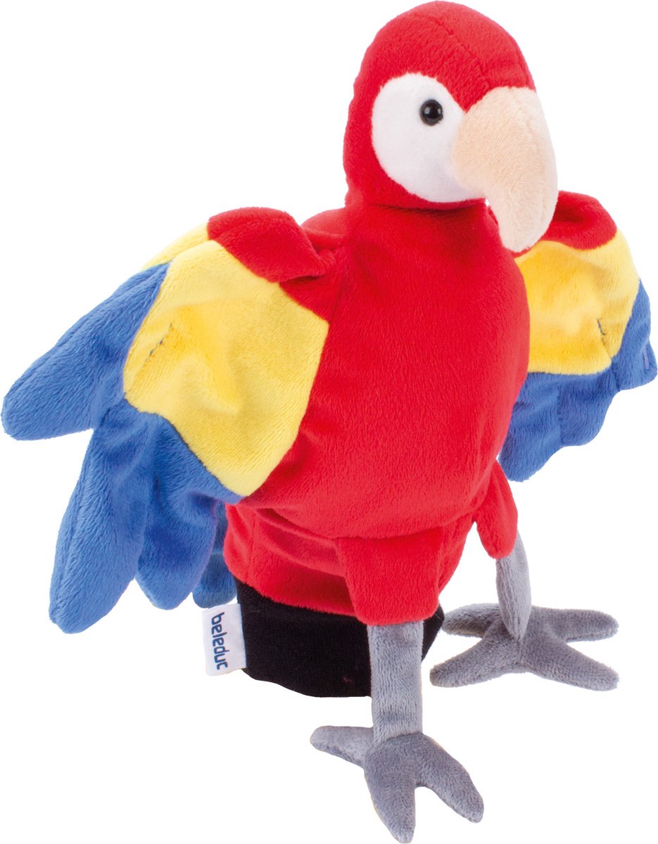 Beleduc - marionnette - perroquet - 22 cm