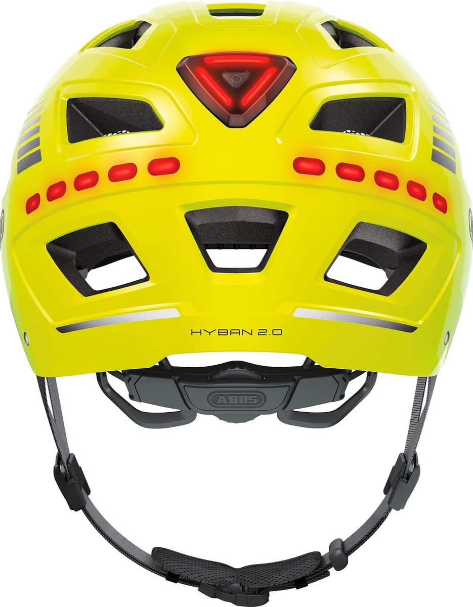 Abus Casque Hyban 2.0 Signal LED jaune M 52-58CM