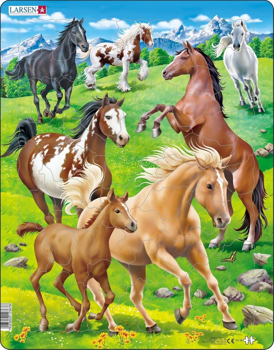 Selecta Larsen puzzle animaux - chevaux, 65 pcs.
