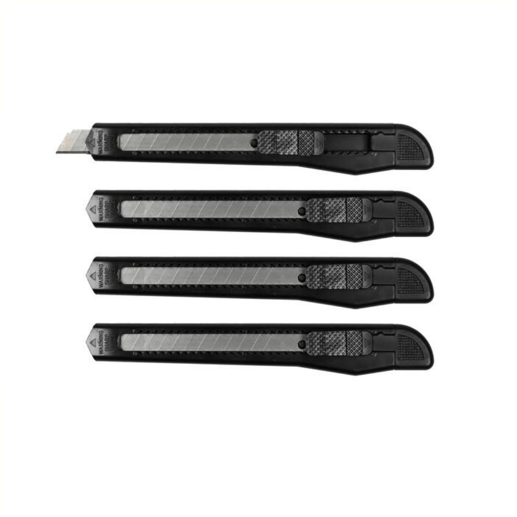 Jeu de couteaux sécables 9 mm, 4 pièces