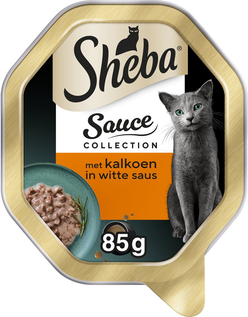 Nourriture pour chat Sheba - collection sauce - dinde en sauce - barquettes 22x85g