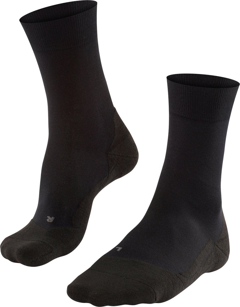 Falke go2 chaussettes de golf en coton anti-ampoules en matériau fonctionnel hommes noir - taille 42-43