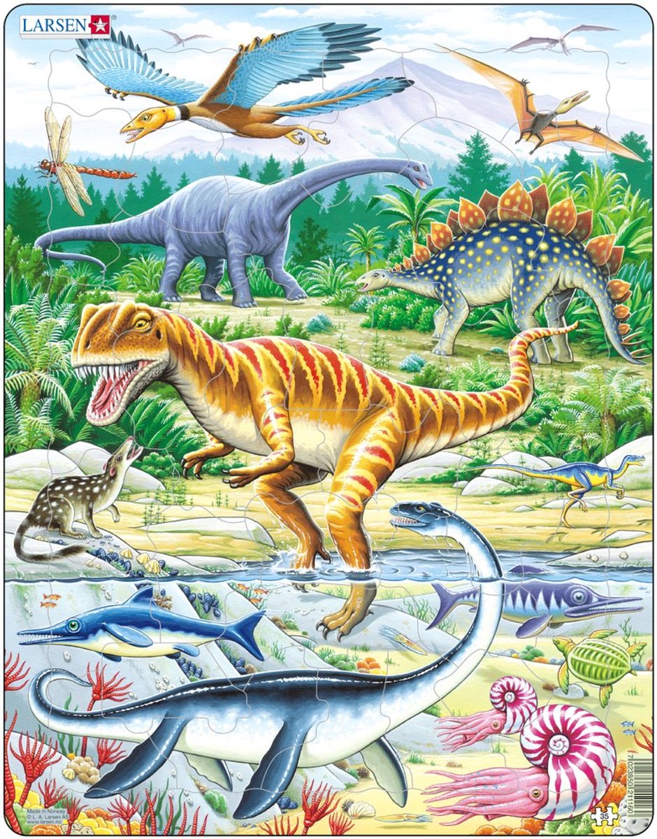 Selecta larsen puzzle animaux - dinosaure, 35 pcs.