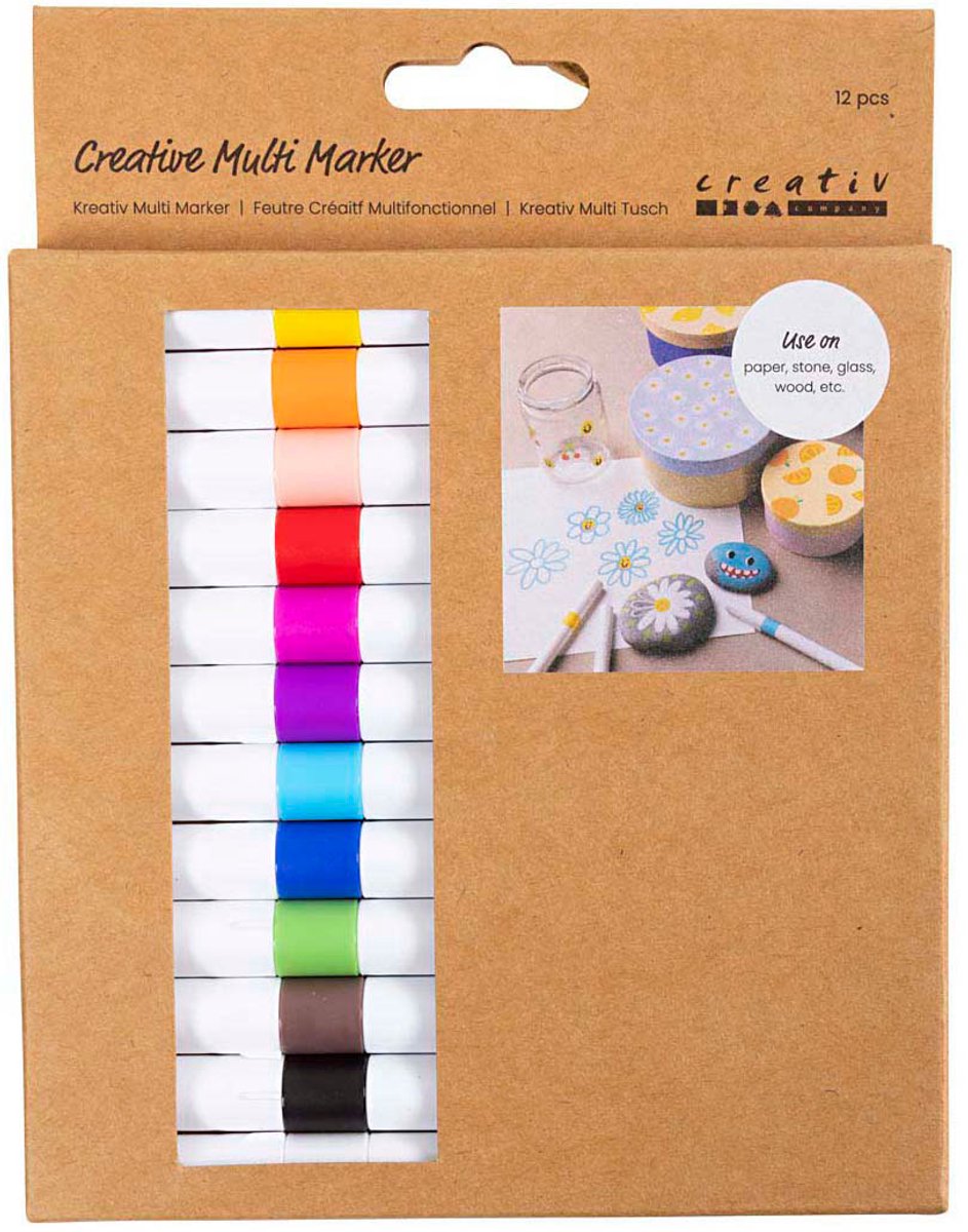 Société Creativ https : www.ccobby.nl creative-multi-marker-line-thickness-4-mm-various-colors-12-piece-1-box