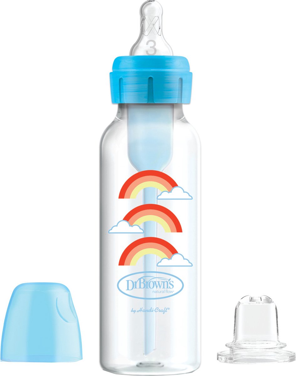 Le Dr Brown. brown's bottle to sippy starter kit biberon - biberon à col étroit - 250 ml - bleu