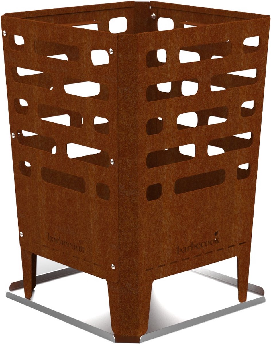 Barbecook jill - brasero - acier corten - 38x38x55cm