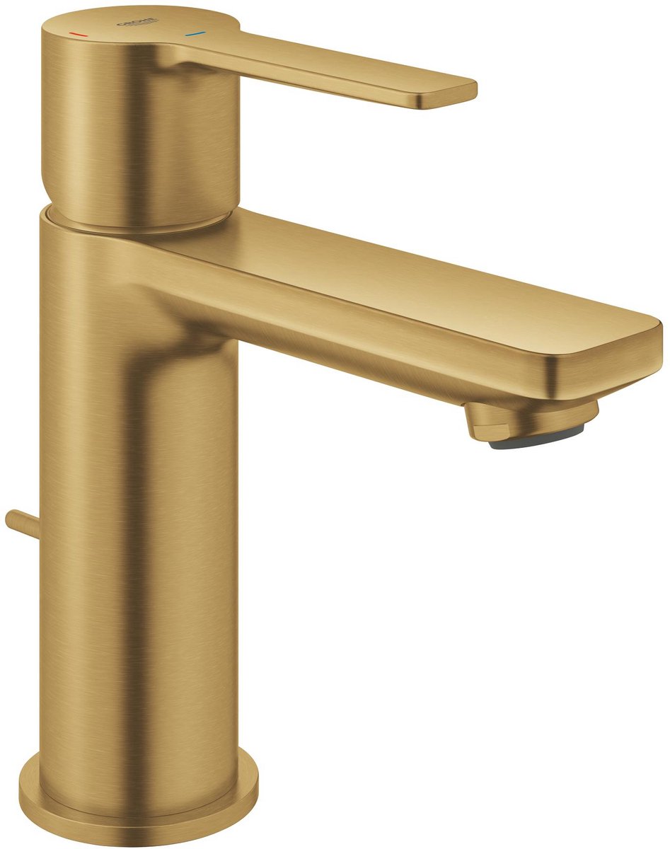Mitigeur lavabo Grohe Lineare nouveau taille XS es - démarrage à froid - vidage - ecojoy - brossé cool Sunrise