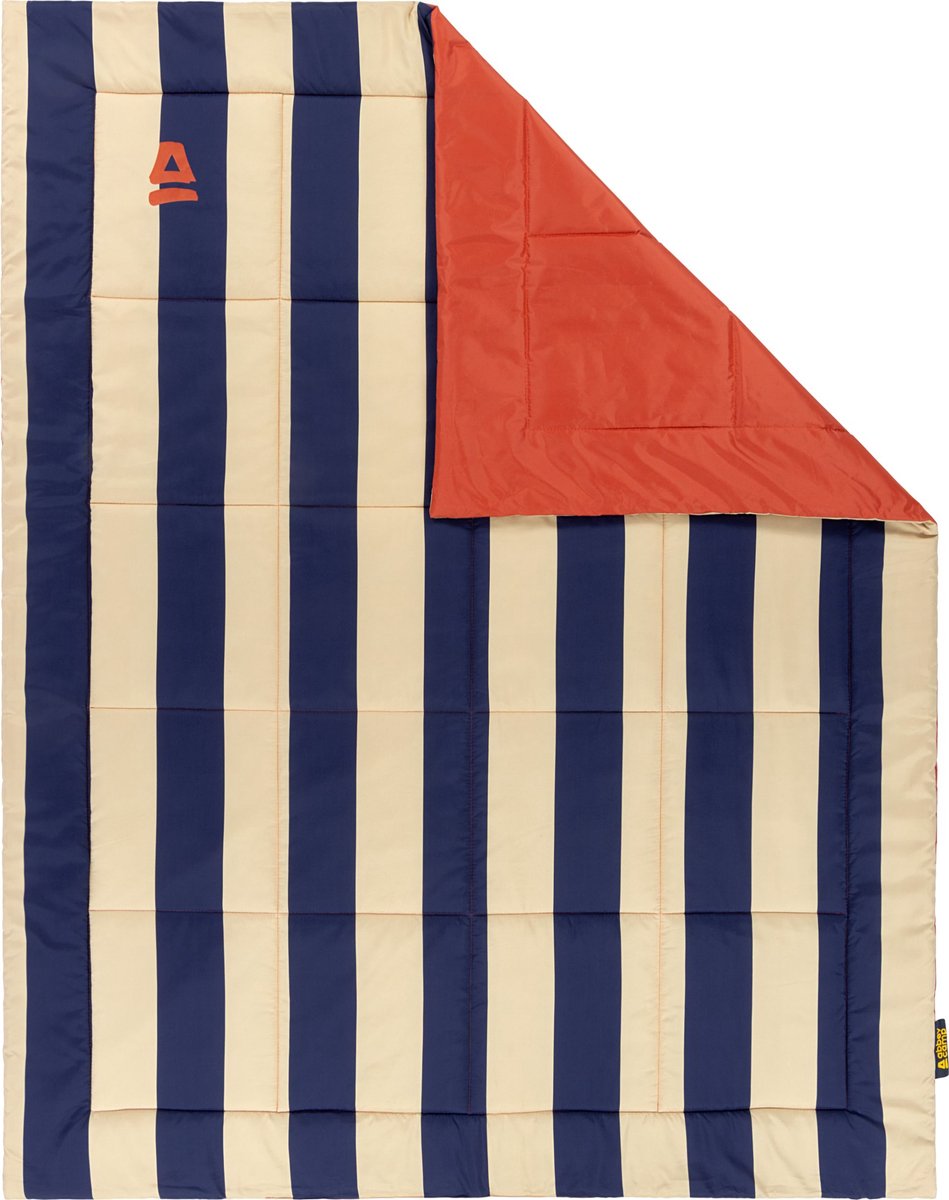 Abbey camp picknickkleed - gevoerd picknick plaid - 140 x 180 cm - blauw zand