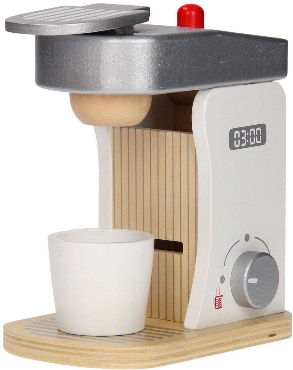 Cafetière en bois Jouéco avec accessoires