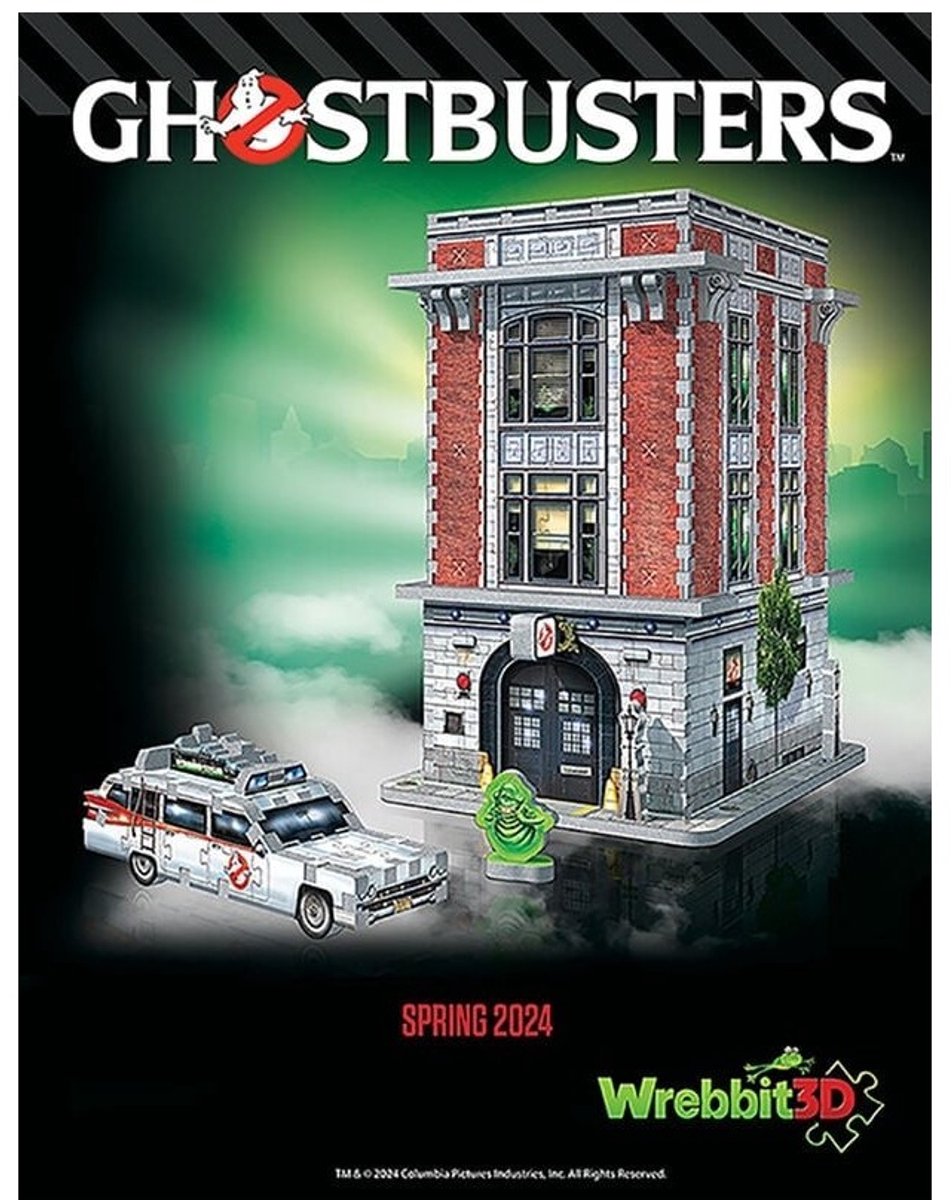 Puzzle 3D Ghostbusters Wrebbit - Quartier général - 500 pièces.