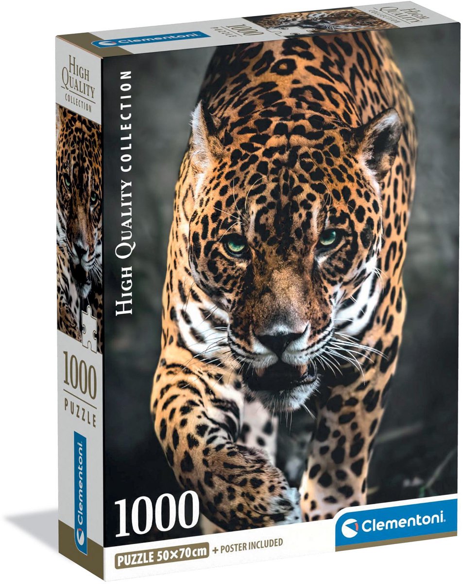 Clementoni - puzzle - 1000 pièces - promenade du jaguar - puzzle pour adultes - collection de haute qualité