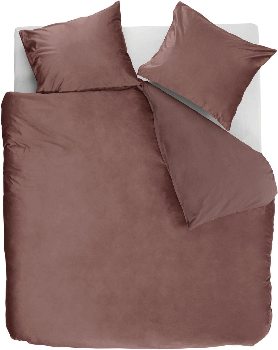 Ambiante velvety dekbedovertrek - tweepersoons - 200 x 200 220 cm - roze