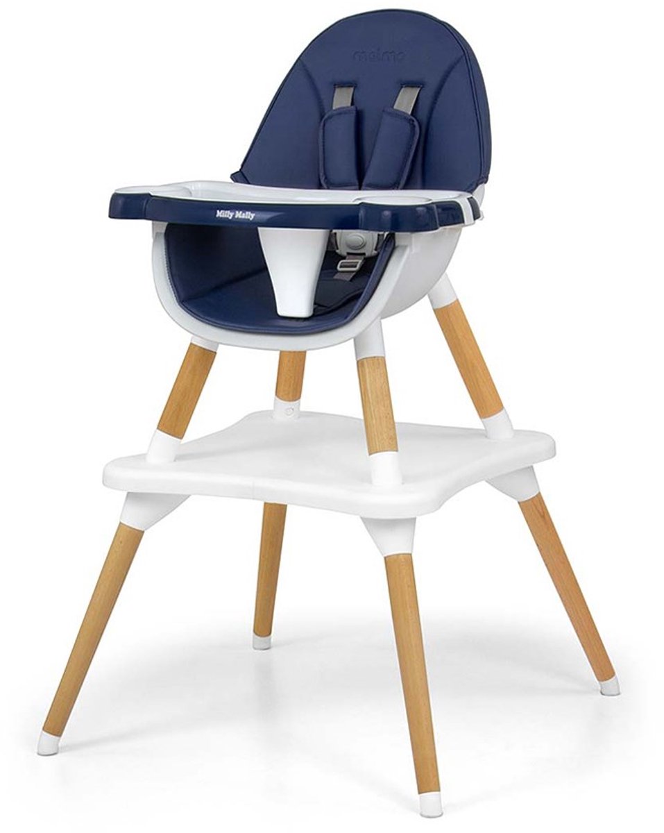 Milly Mally Malmo chaise haute 2 en 1 marine - chaise d'allaitement