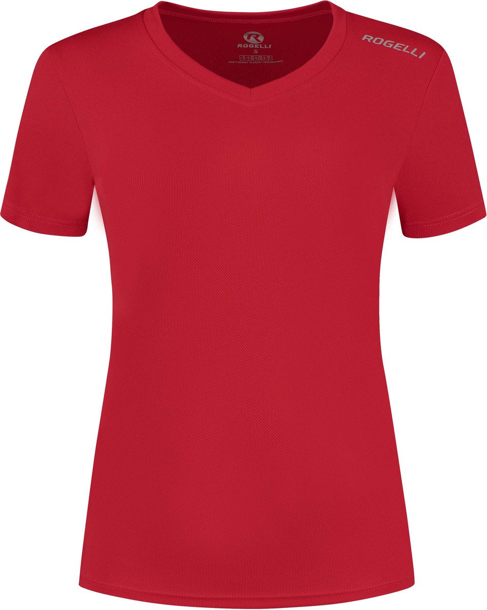 Rogelli promo hardloopshirt dames - korte mouwen - rood - xs