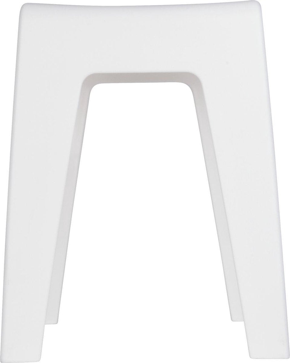 Tabouret de salle de bain Wenko kumba en plastique blanc l38 x h47 x p32 cm - tabouret de douche - siège de douche - chaise de douche - capacité de charge max. 120 kg