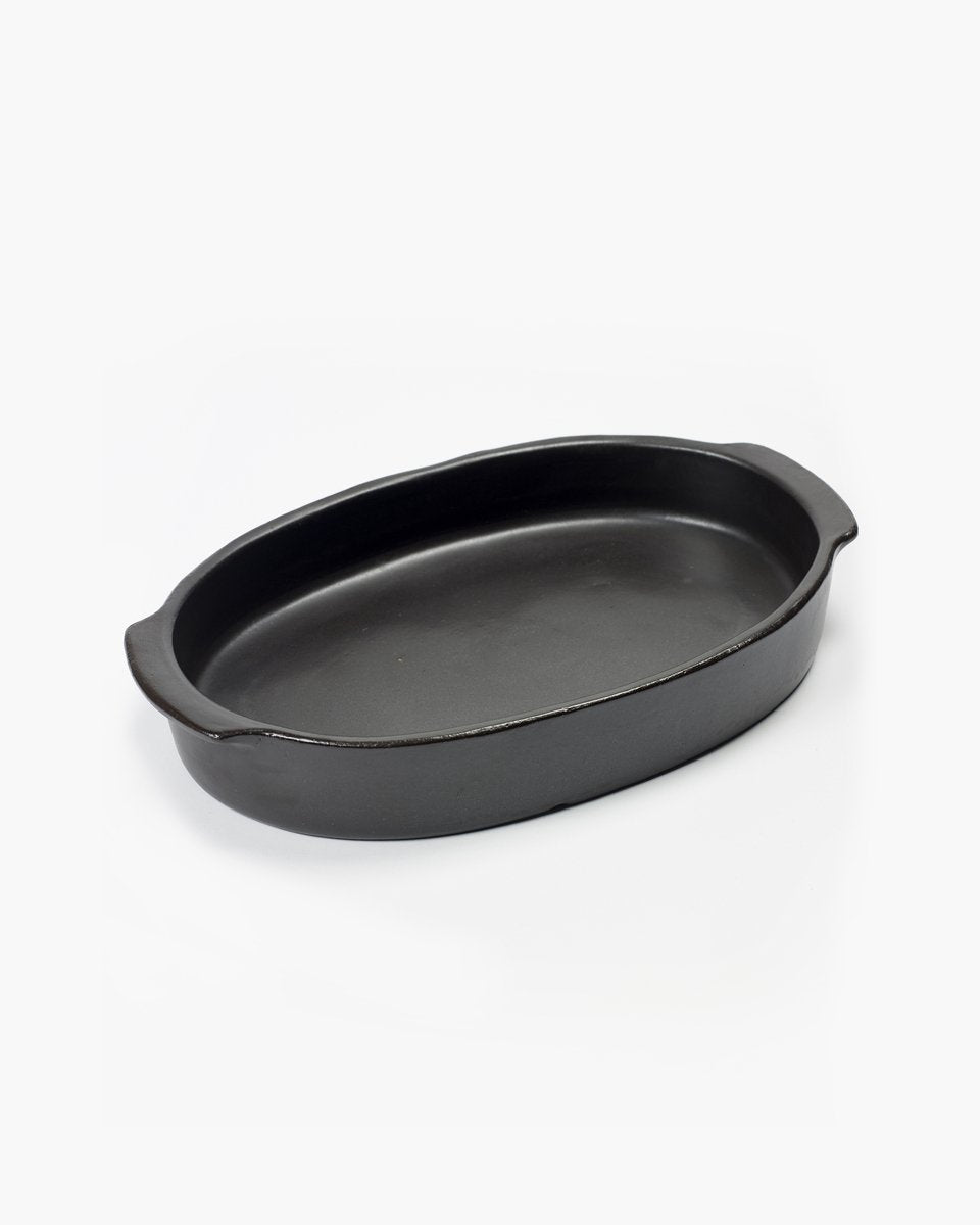 Serax - pascale naessens pure - plat de service à four ovale l - noir -