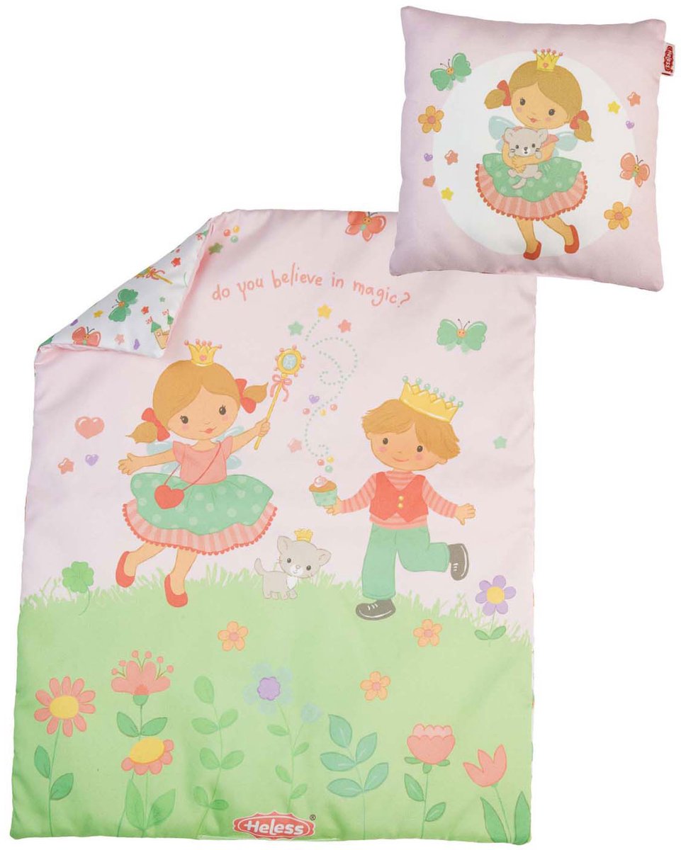 Couverture de poupée Heless avec oreiller princesse Emily