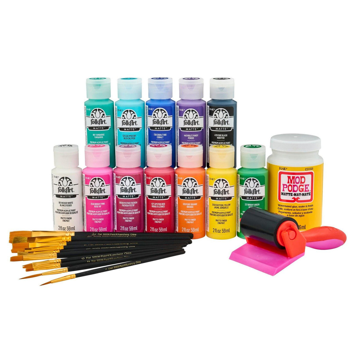 Folkart • peignons le kit de journalisation avec mod podge 24 pièces