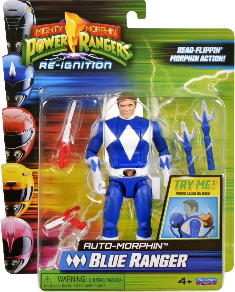 Boti power rangers voiture morphin ranger bleu