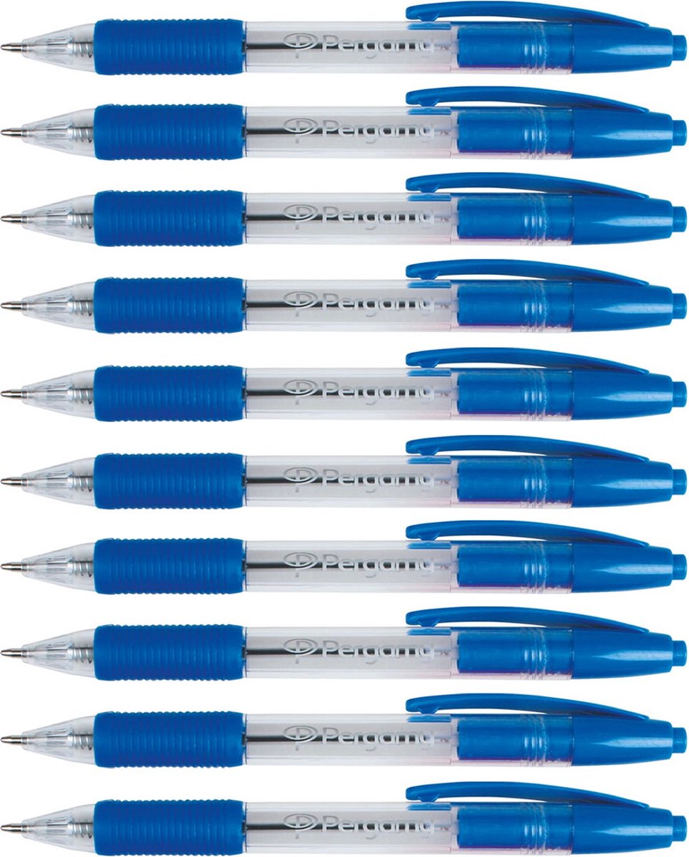 Stylo à bille Pergamy bleu 10 pièces