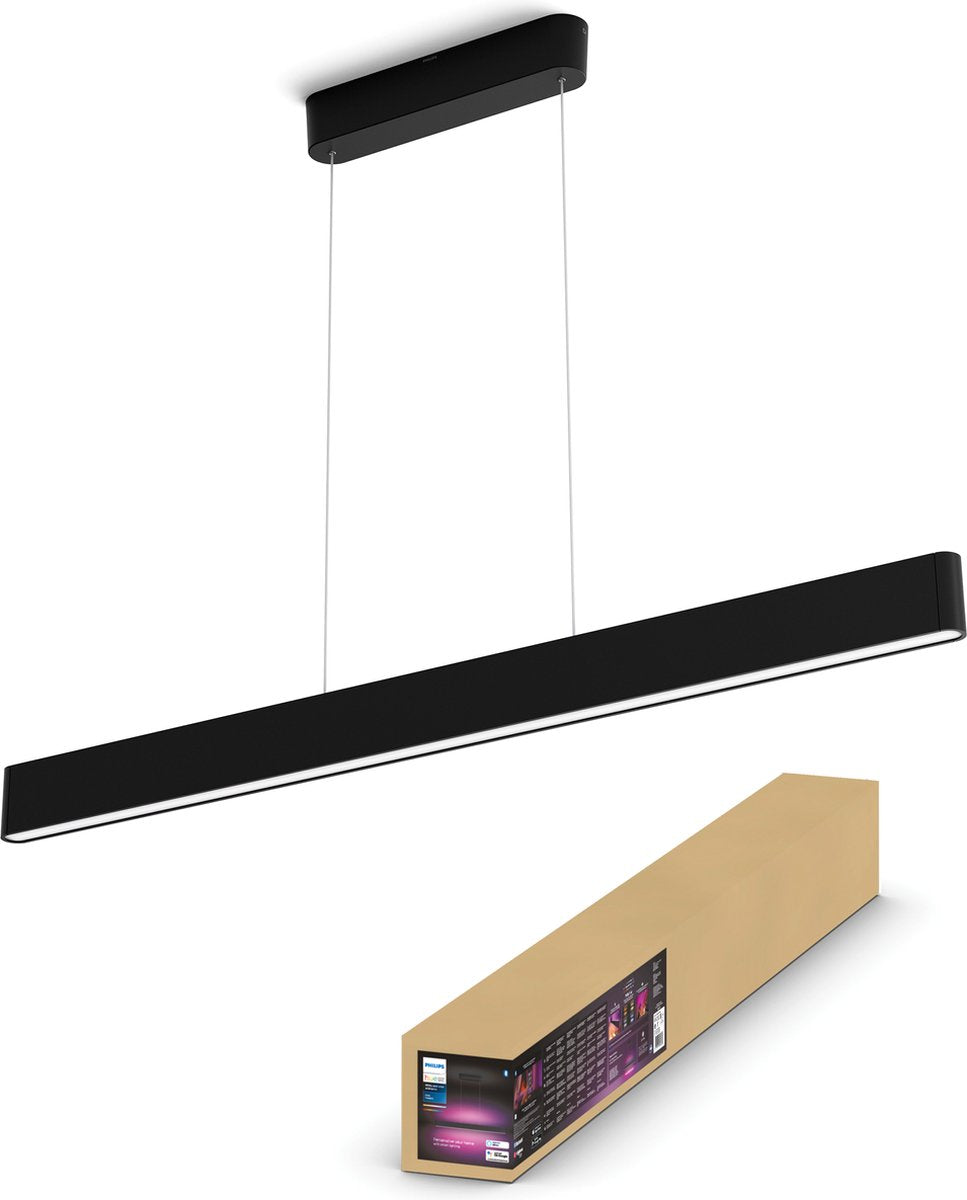 Lampe à suspension Philips Hue Ensis - lumière blanche et colorée - noir