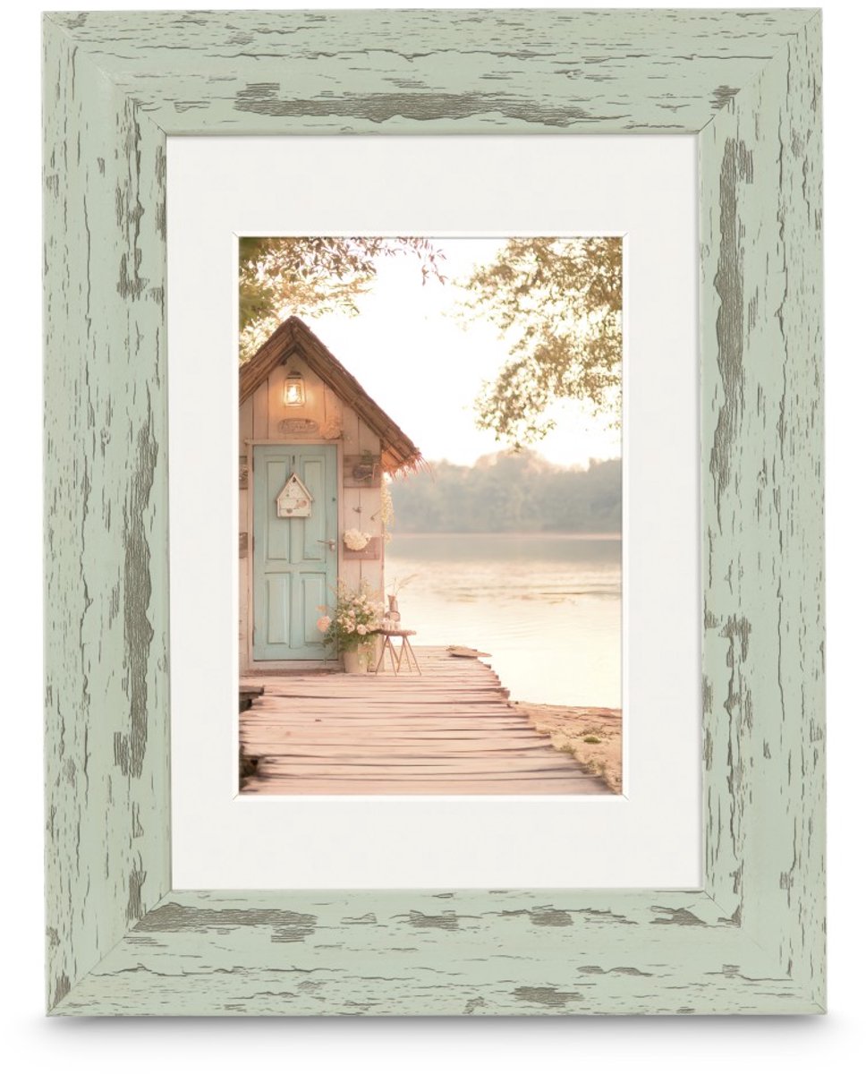 Cadre photo Hama - cottage - 20 x 30 cm - menthe pastel