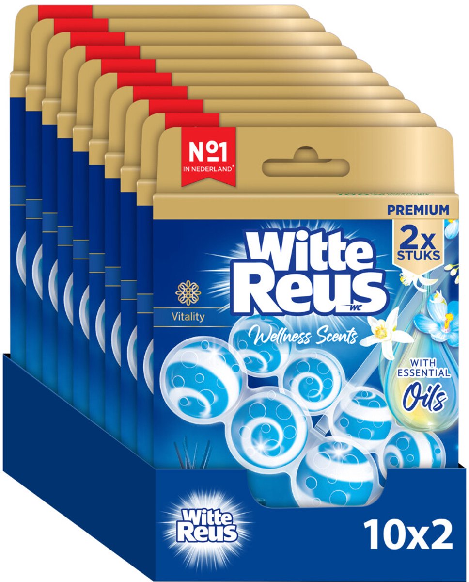 Witte Reus Wellness Fragrances Bloc WC Vitalité 100 g - Blocs WC - Pack économique - 2x10 pièces