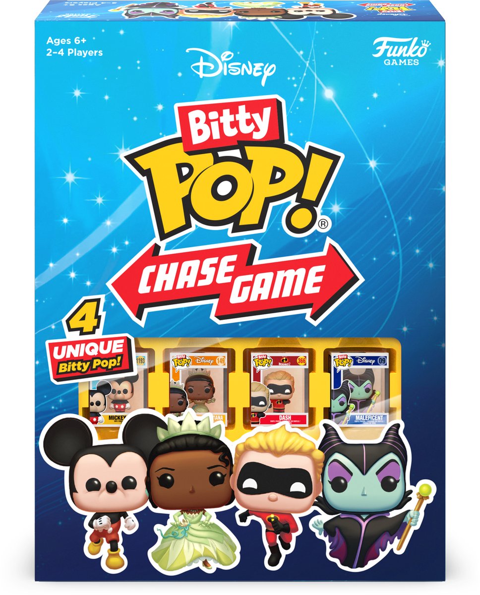 Jeux Funko bitty pop! Chase Game Disney - jeu de société - avec des Funko Pops Disney uniques ! - En anglais!
